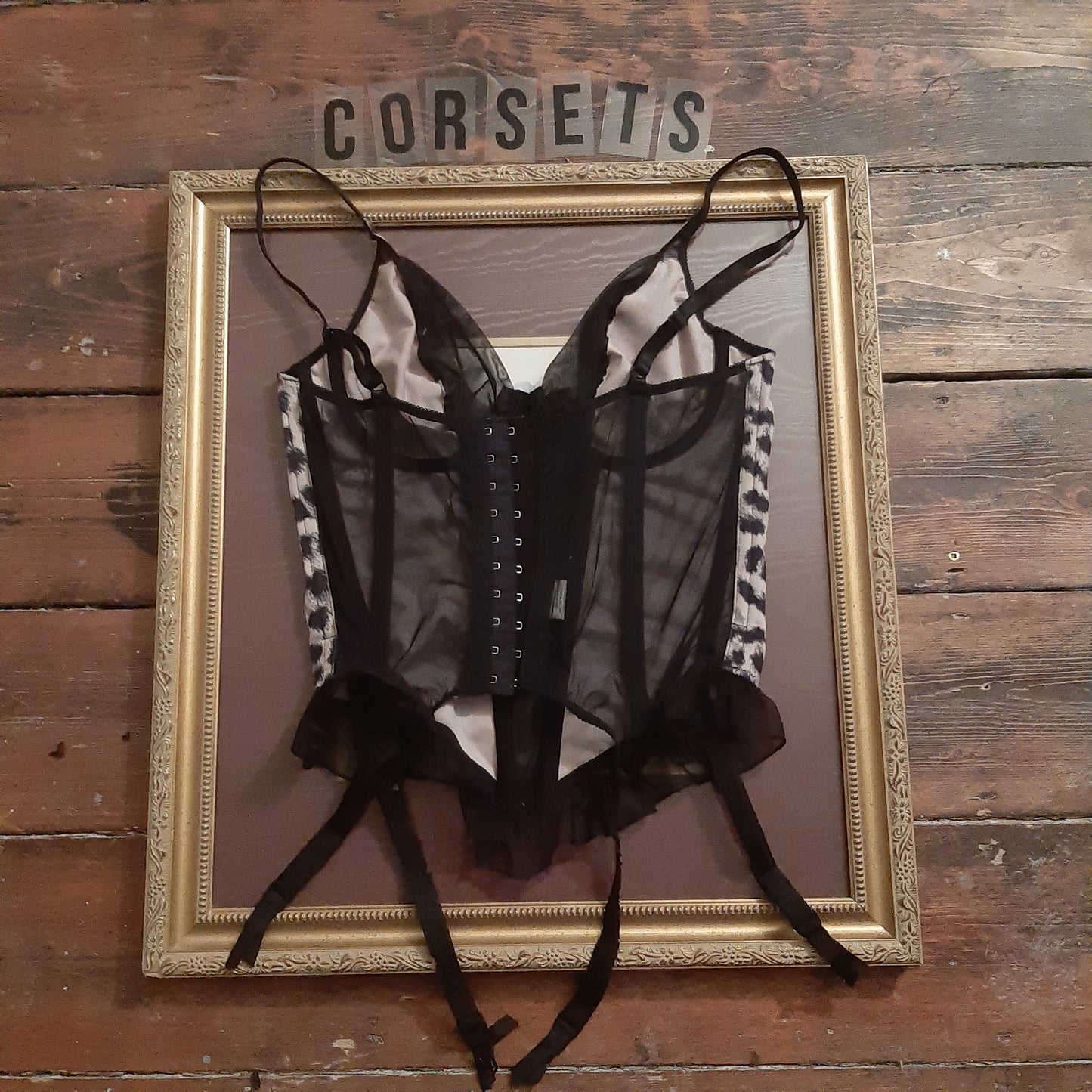 Leopard print corset