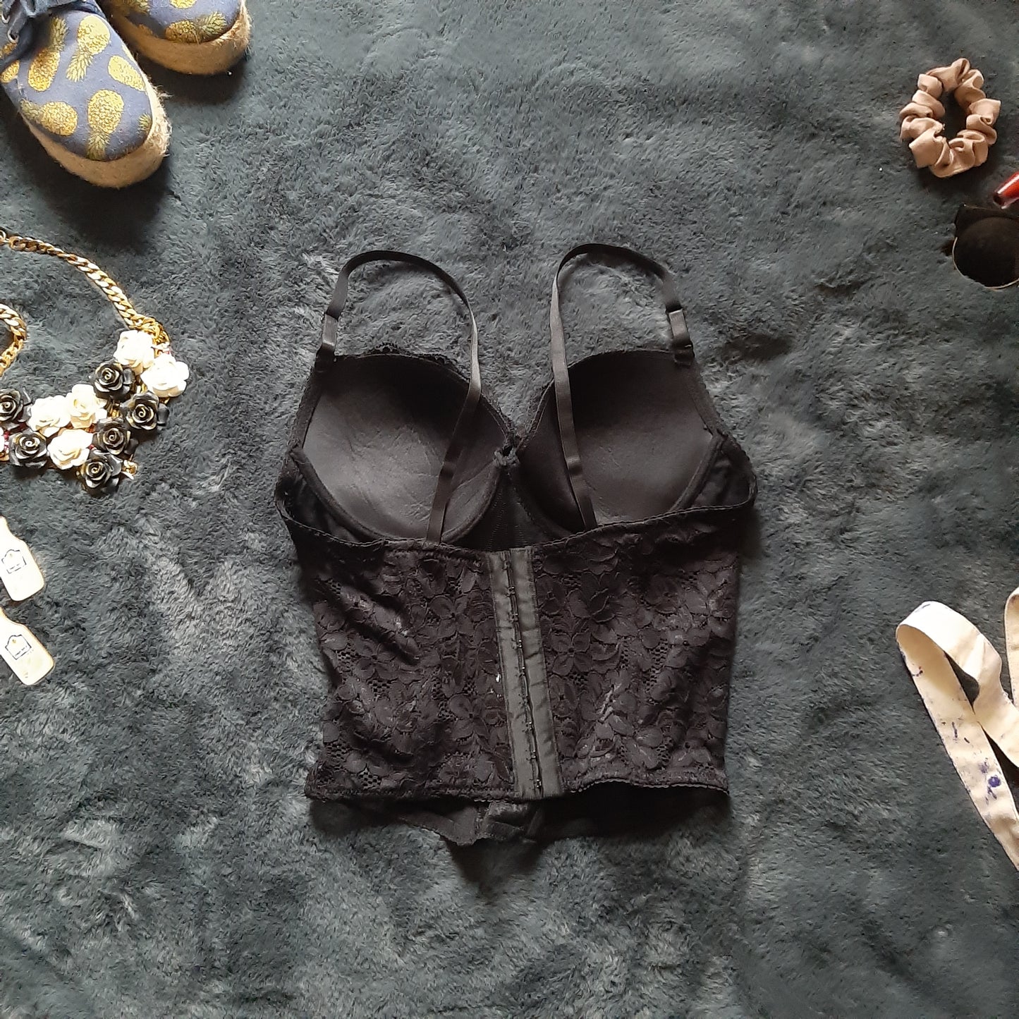 Lacey black corset