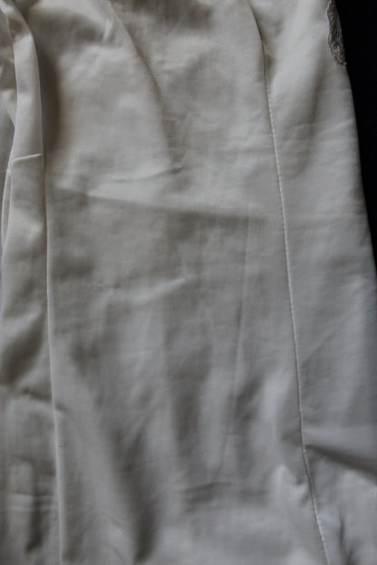 White slip with floral lace panels